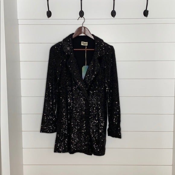 Show Me Your Mumu Black Bazel Blazer Size Small - Picture 3 of 7